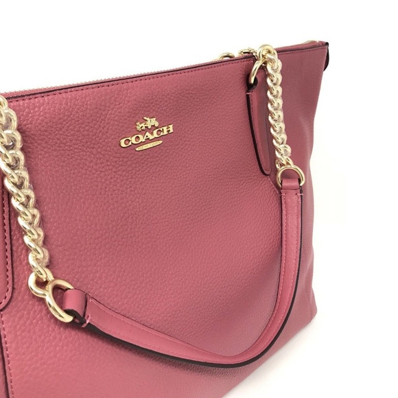 Coach F22211 Pebble Leather Ava Chain Tote Handbag - Picture 4 of 7